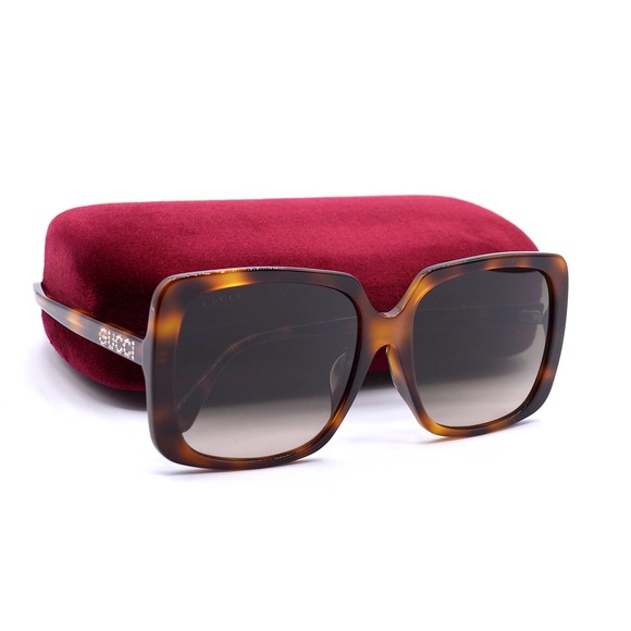 GUCCI GG0728SA 002 HAVANA BROWN GRADIENT AUTHENTIC SUNGLASSES
